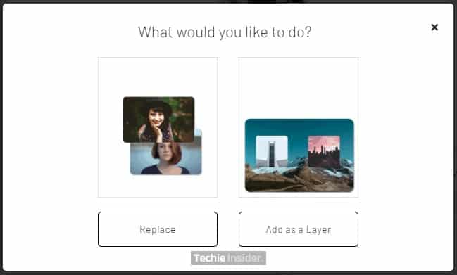 Option for replace an existing image in InVideo